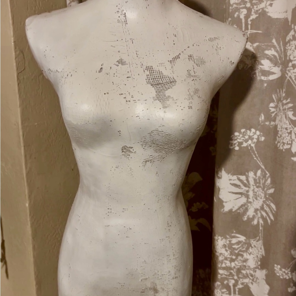 Torso mannequin on wood stand